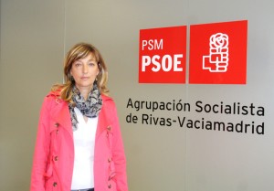 Carmen Pérez, en la sede del PSOE de Rivas (Foto Rivas Actual)