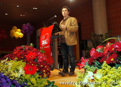 Pedro del Cura, durante la asamblea de la que salió elegido Coordinador Local, en 2012 (Foto: Enrique Ayala)