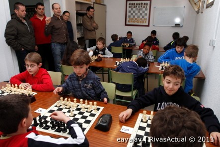 Imagen de archivo de un campeonato de ajedrez en la sede del club de Rivas (Foto: Enrique Ayala)