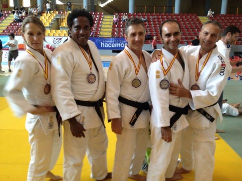 Varios de los judokas del club ripense que participaron en el Campeonato de España (Foto cortesía del club)