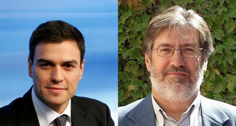 Pedro Sánchez Castejón (izquierda) y José Antonio Fernández Tapias, nuevo secretario general y candidato más votado en Rivas, respectivamente