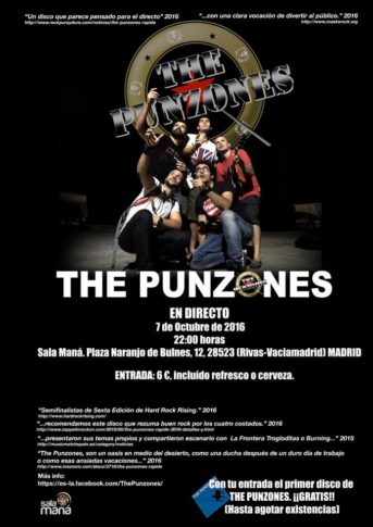 Cartel del concierto de The Punzones