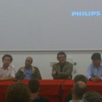 La mesa del coloquio contó, de izquierda a derecha, con Pedro del Cura, Mhamed Alí, Pepe Taboada y Félix Merino (Foto Inés Seri)