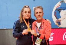 María Cabas, campeona del Torneo San Isidro de lucha sambo