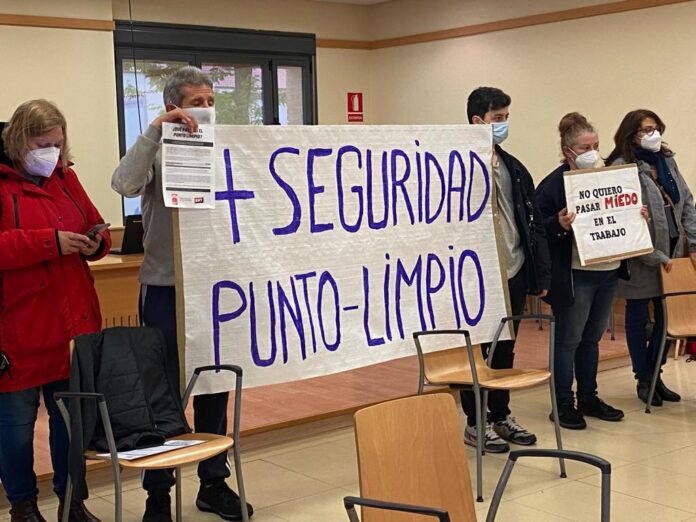 Protesta seguridad punto limpio