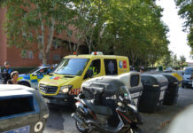 Un motorista, atropellado por un taxi en la Avenida de Covibar