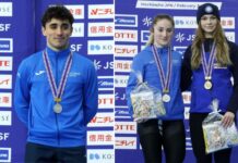 Los ripenses Alexander Rezzonico y Sheila Gómez, oro y plata en la ISU Junior World Cup de patinaje de velocidad