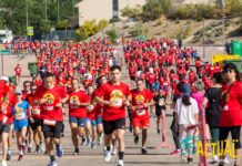 Una marea roja de más de 800 corredores inundó las calles en la X Legua Solidaria «Memorial José Vélez» de Rivas Sahel