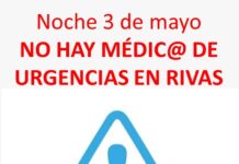 Rivas con la Sanidad Pública recrimina al Gobierno regional la reiterada falta de médicos en Urgencias