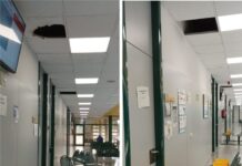 Vuelve a sufrir desperfectos el techo del centro de salud Santa Mónica
