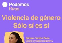Podemos Rivas organiza un acto contra la violencia machista hacia las mujeres en el que se dará un testimonio personal de violencia de género