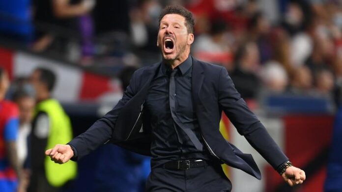 Diego Simeone Atletico Madrid celebrates 040422b
