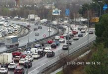 Un accidente en la A3 provoca serias retenciones esta mañana