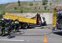 Un accidente en la M-50 provoca importantes retenciones en la circunvalación