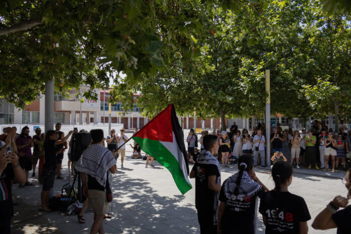 concentracion en Rivas apoyo marcha a gaza