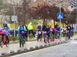 En la imagen, un grupo de participantes de la columna que partía de la Avda. del Levante.Foto: Ayuntamiento de Rivas Vaciamadrid.