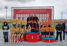 El equipo femenino de Diablillos de Rivas, campeón de España de Duatlón Supersprint por clubes