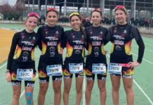 El equipo Élite femenino de Diablillos, campeón de España de duatlón contrarreloj por equipos