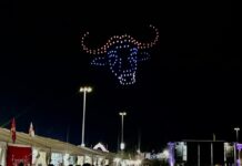 Novedoso espectáculo de drones en el primer día de las Fiestas de Rivas 2026