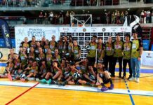 Los equipos Alevín A masculino y femenino de baloncesto de Uros Rivas, campeones de Madrid