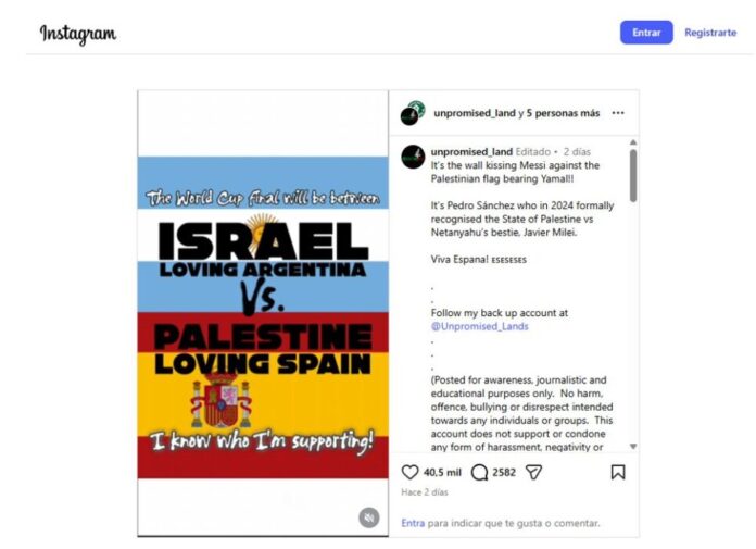post instagram a favor España