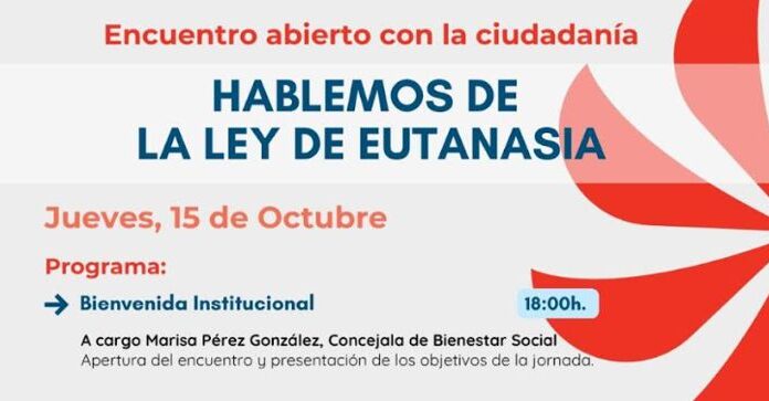 Derecho a Morir Dignamente organiza una jornada sobre la Ley de Eutanasia